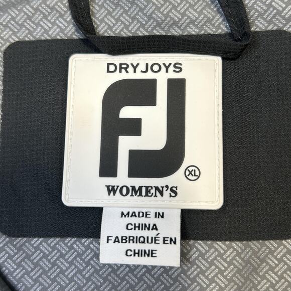 FootJoy DryJoys Golf Jacket Women's XL Gray Waterproof Windproof FJ Rain Shell - Picture 13 of 16
